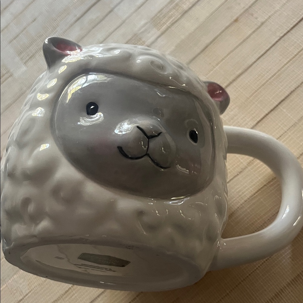 Charming Sheep Mug - Cream and Gray